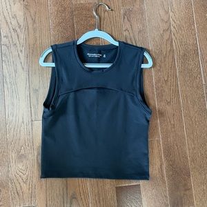 NWOT Seamless Crewneck Cutout Tank Top Crop Abercrombie
